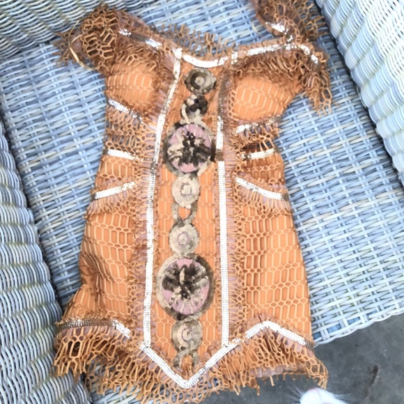 Raisa Vanessa Chainmail Mini Dress 36 XS Fringe - Picture 7 of 15